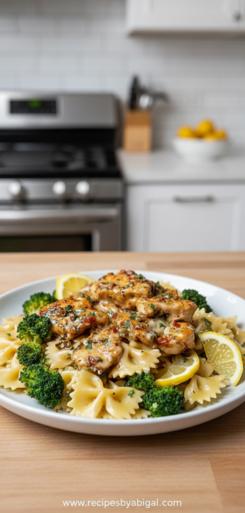 cowboy-butter-lemon-bowtie-chicken-pasta-with-broccoli-for-dinner_feature