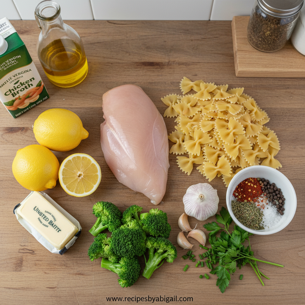 Lemon Cowboy Butter Chicken Pasta with Broccoli – Easy One Pan Dinner 2 Ingredients for lemon cowboy butter chicken pasta