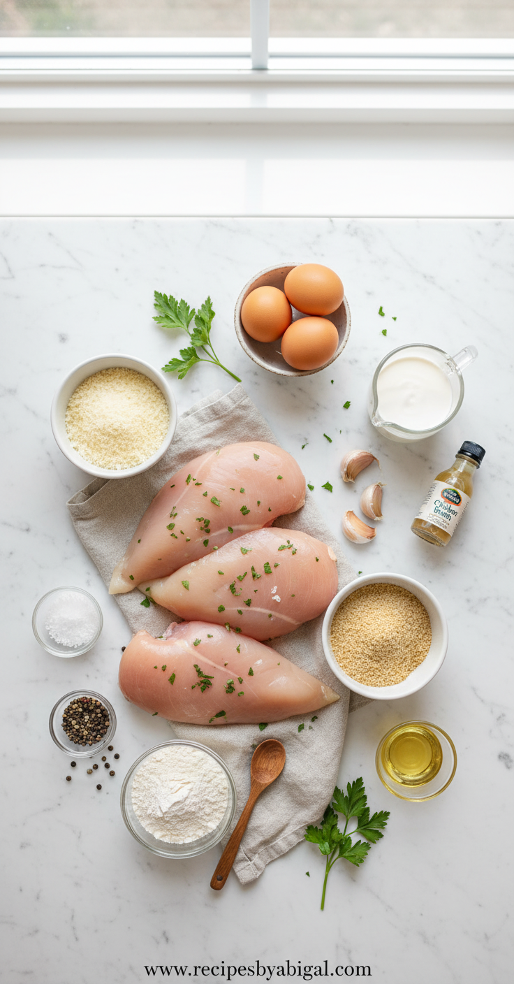 Crispy Parmesan Chicken with Rich Garlic Sauce: Easy Restaurant-Style Dinner 2 Ingredients for crispy parmesan chicken with garlic sauce