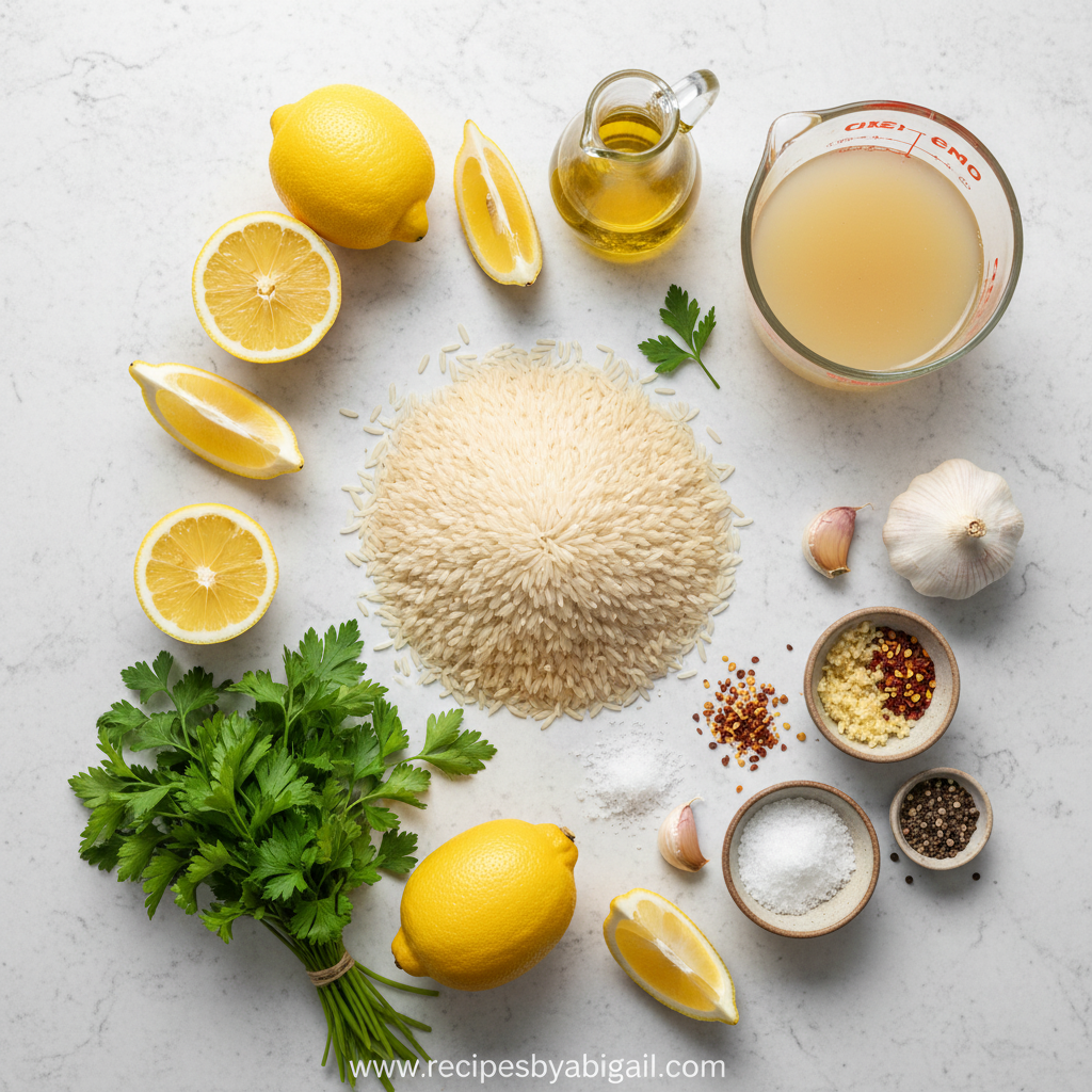 Greek Lemon Rice Recipe Damn Spicy - Ultimate Fiery Mediterranean Side Dish 2 Ingredients for spicy Greek lemon rice including rice, lemons, herbs and spices
