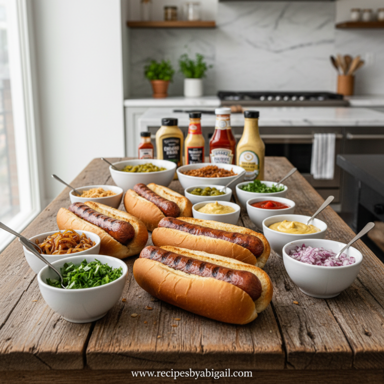 Ultimate Summer DIY Hot Dog Bar: Easy Party Food Ideas for Outdoor Entertaining 9 -hot-dog-bar_feature