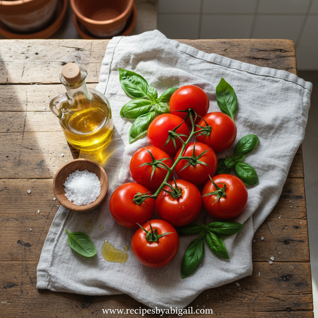 Ingredients for authentic Italian pizza sauce
