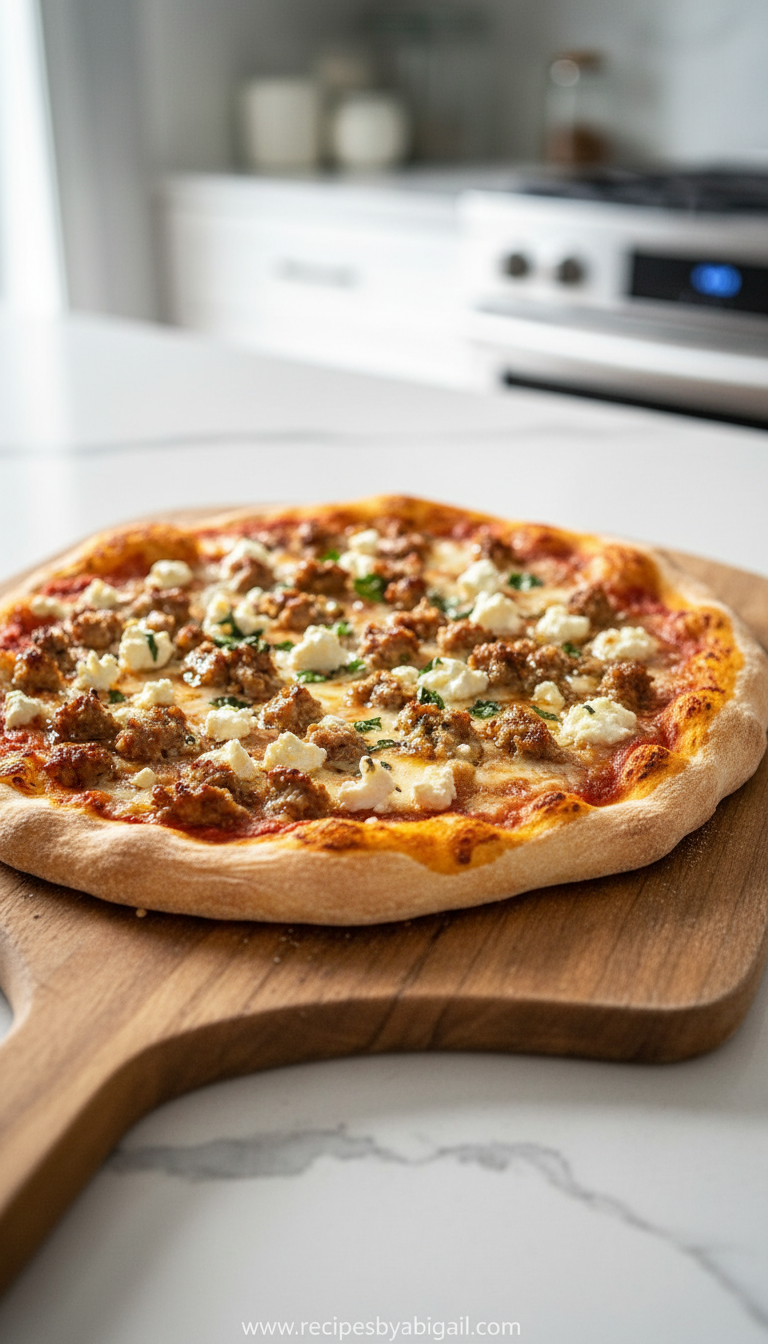 Gourmet Sweet & Spicy Sausage Pizza with Feta & Honey - Ultimate Dinner Party Recipe 8 sweet---spicy-hot-sausage-feta-honey-pizza-----a-flavor-explosion_feature