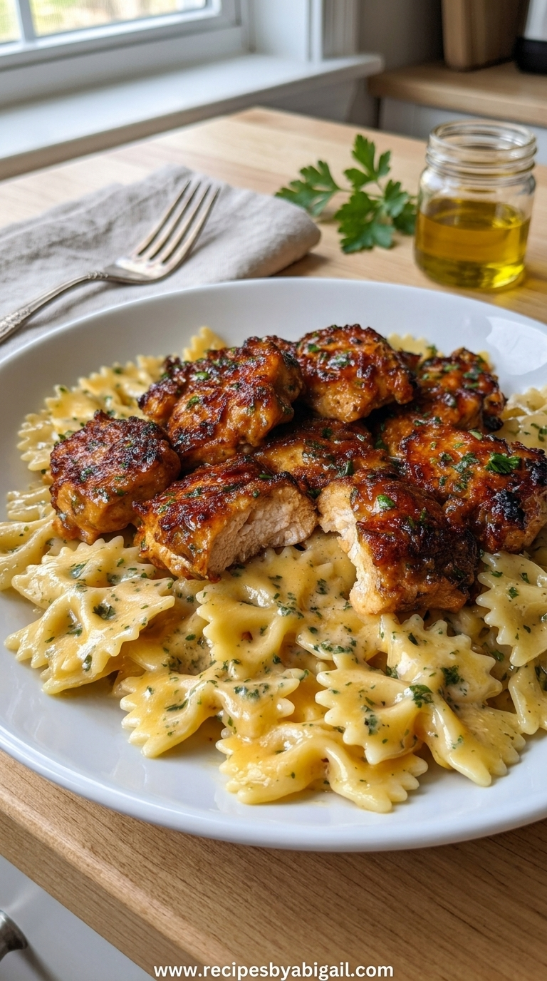 Ultimate Garlic Butter Chicken Bowtie Pasta - Easy Family Favorite Recipe 8 garlic-butter-chicken-with-bowtie-pasta_feature