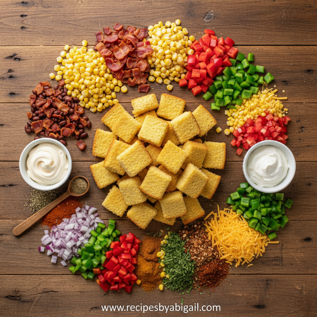 Classic Paula Deen Cornbread Salad Recipe – A Southern Favorite 2 Ingredients for Paula Deen Cornbread Salad