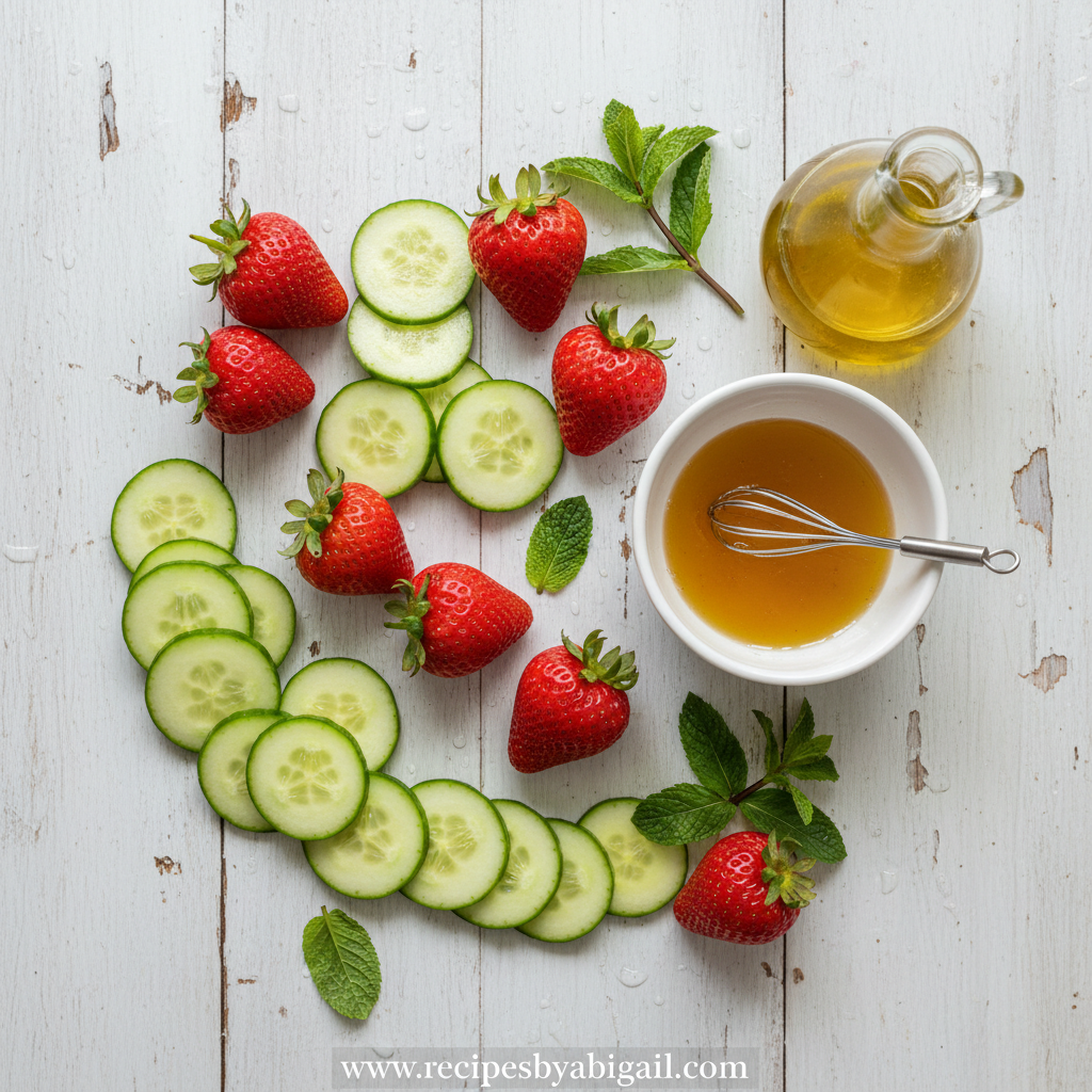 Quick Fresh Strawberry Cucumber Salad – A Vibrant Summer Side Dish 2 Ingredients for strawberry cucumber salad