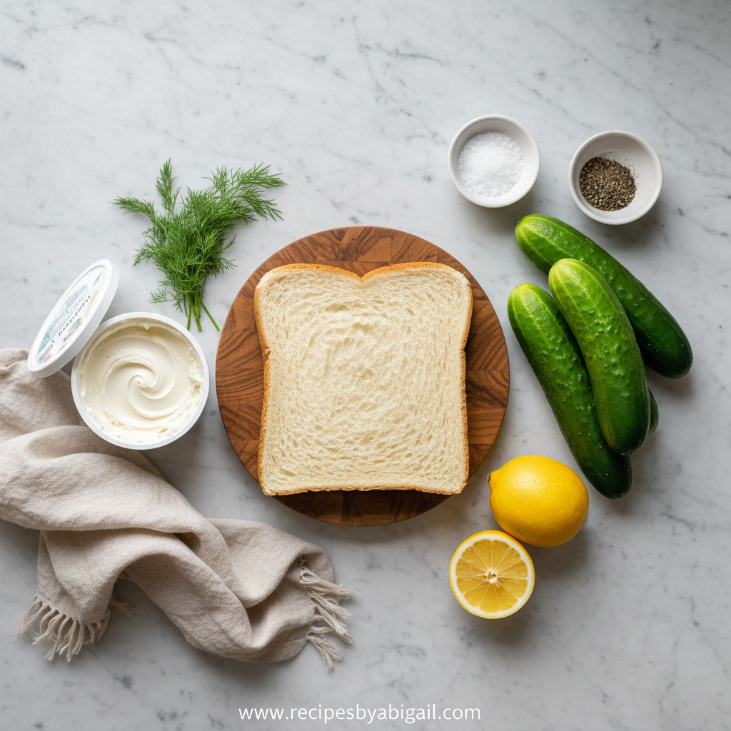 Classic Cucumber Sandwiches: Easy Elegant Tea Sandwich Recipe 2 Ingredients for cucumber sandwiches