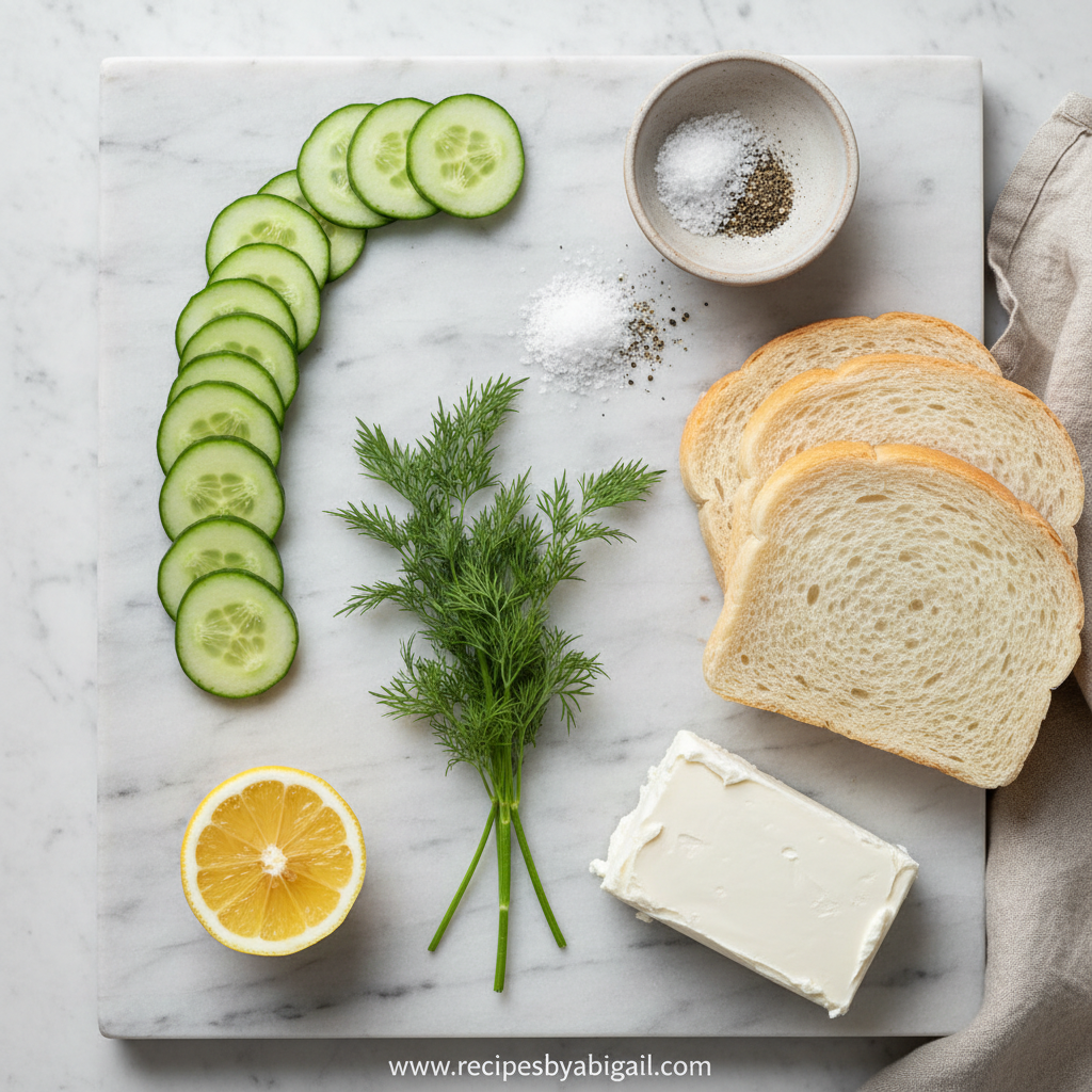 Classic Cucumber Tea Sandwiches: A Refreshing and Elegant Recipe 2 Ingredients for cucumber tea sandwiches