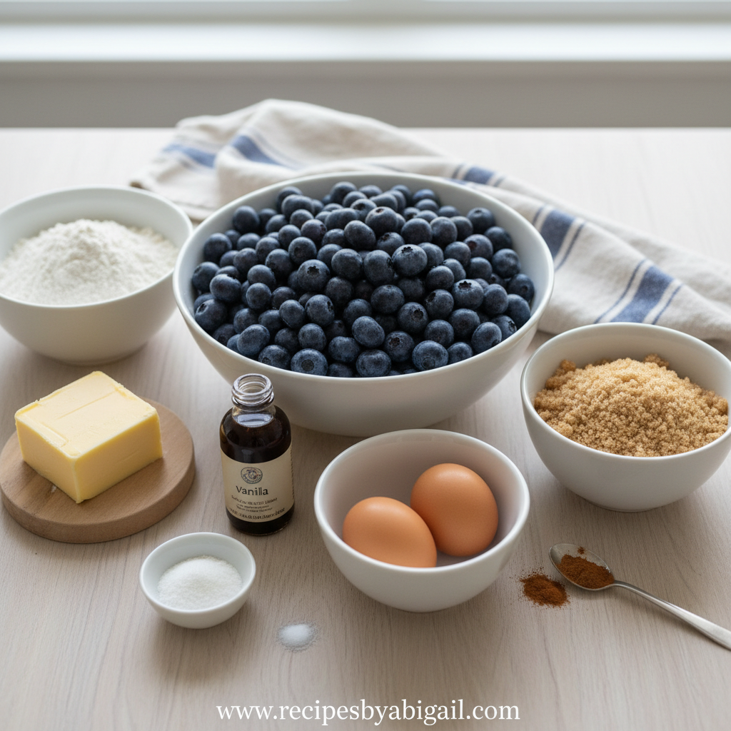 Easy Blueberry Muffins With Crumble Topping – A Bakery-Style Treat 2 Ingredients for blueberry muffins with crumble topping