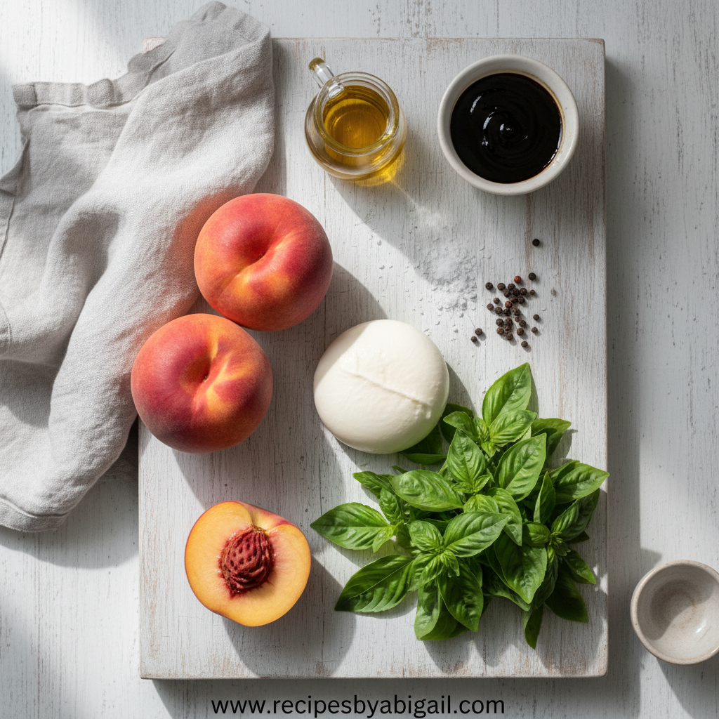 Fresh Grilled Peach Burrata Salad: A Sweet and Savory Summer Delight 2 Ingredients for Grilled Peach Burrata Salad