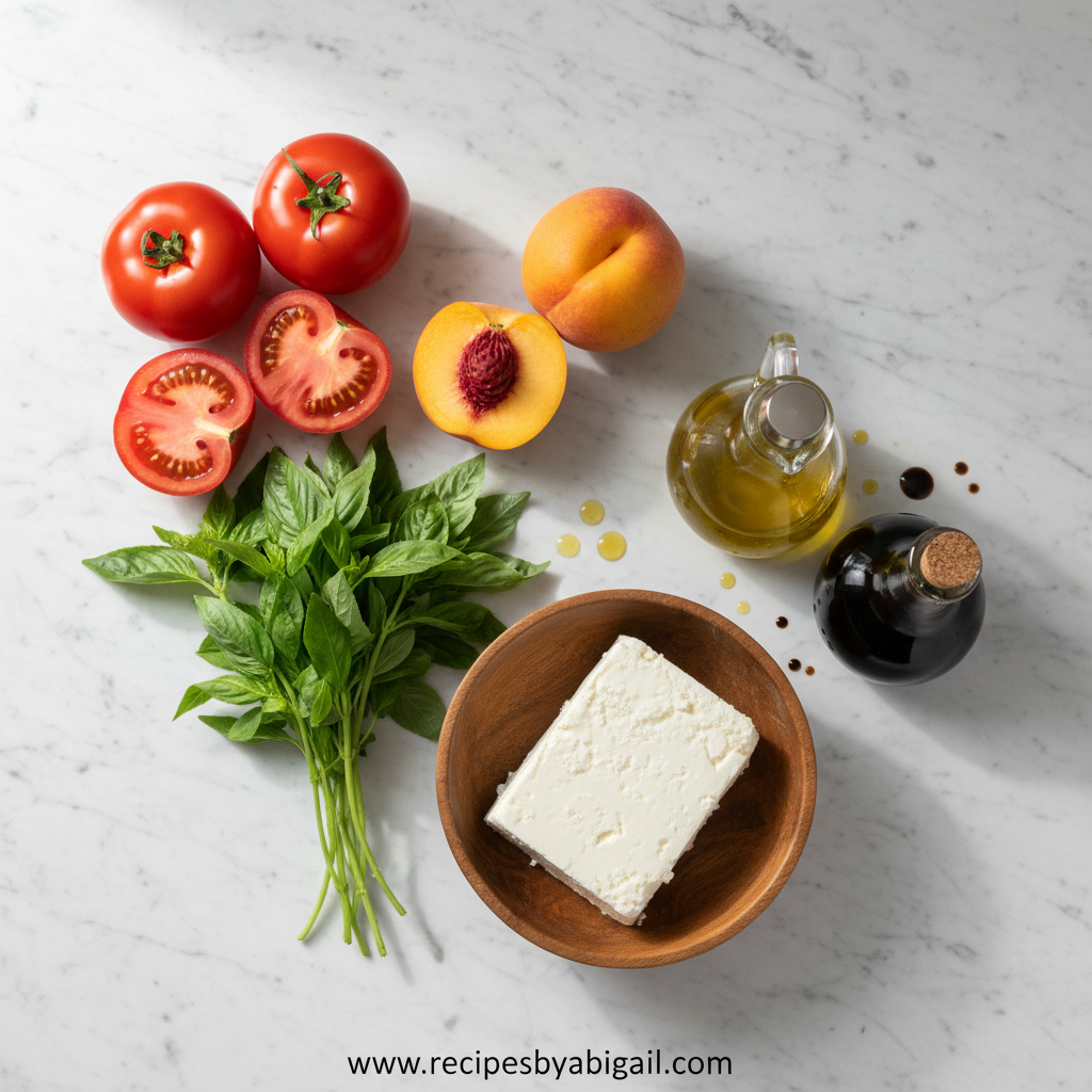 Fresh Summer Tomato Peach Salad: A Light and Juicy Recipe 2 Ingredients for Tomato Peach Salad
