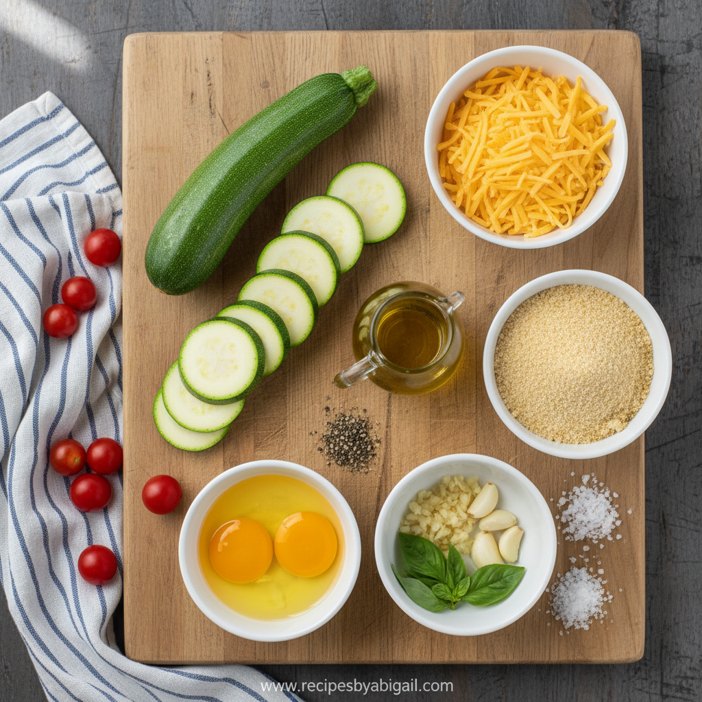 Ingredients for Easy Baked Zucchini Casserole