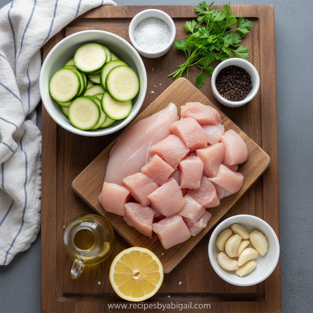 Garlic Chicken Zucchini Bake: A Healthy and Flavorful Dinner 2 Ingredients for Garlic Chicken Zucchini Bake