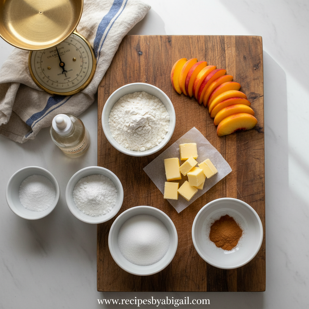 Ingredients for Joanna Gaines Peach Cobbler