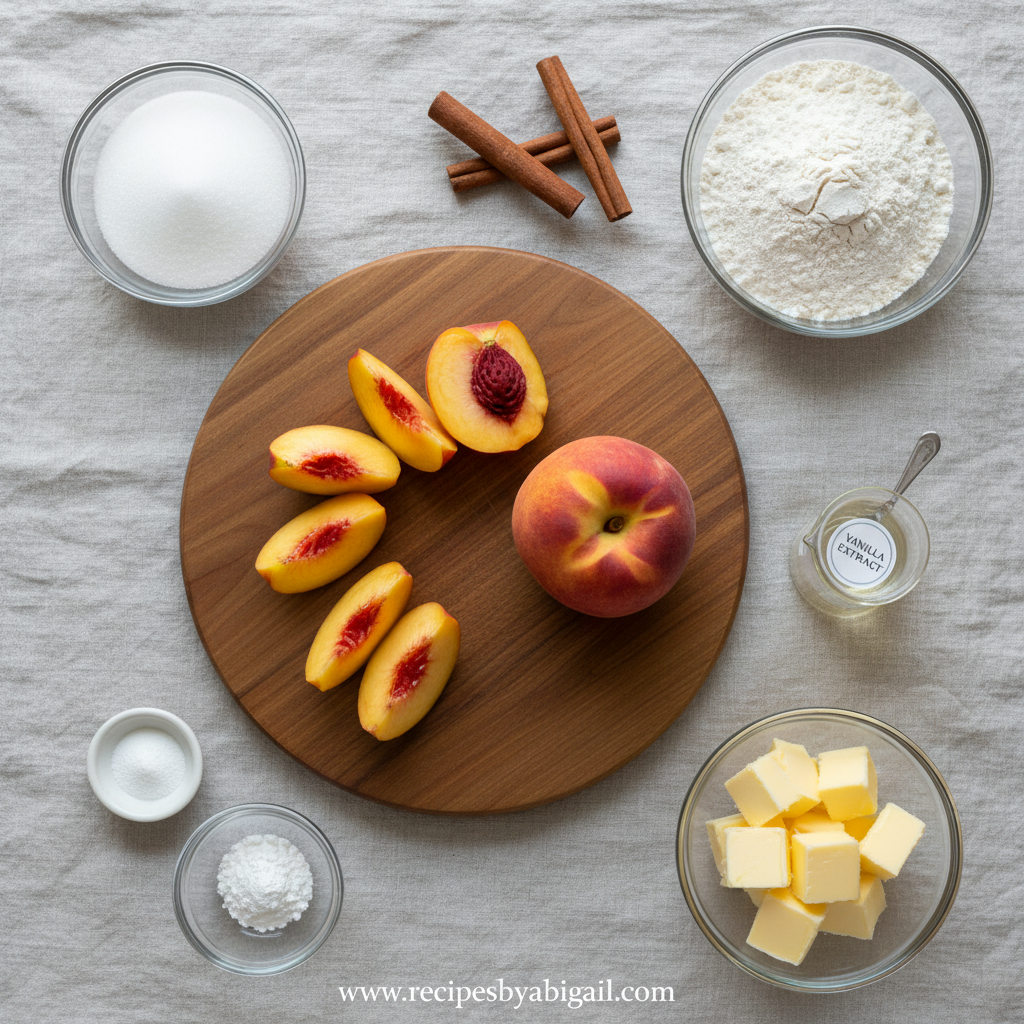Classic Peach Cobbler Recipe: A Sweet Summer Dessert 2 Ingredients for Peach Cobbler: fresh peaches, flour, sugar, butter, and spices