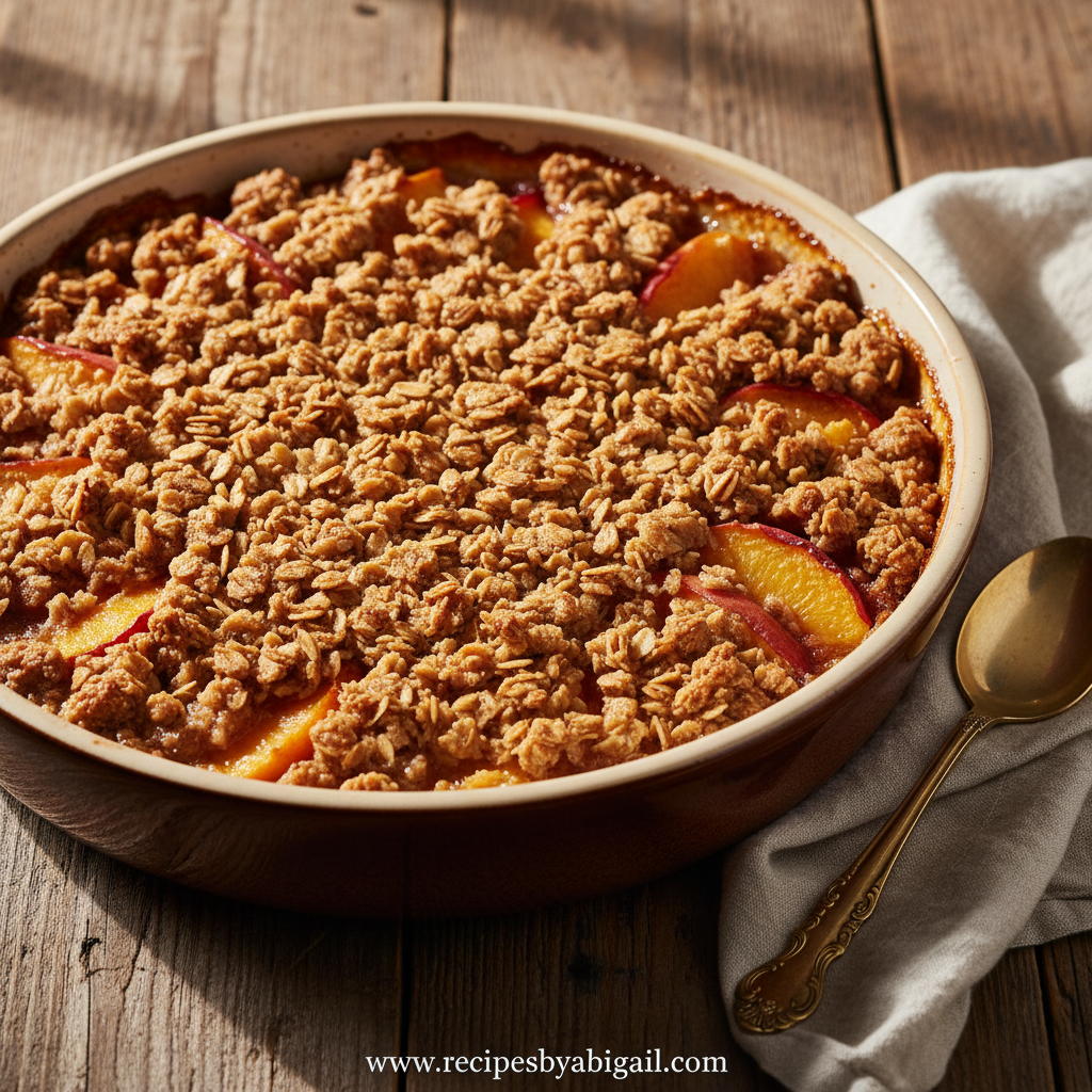 Ultimate Peach Cobbler with Crispy Buttery Oatmeal Crumble Topping 1 Ultimate Peach Cobbler with Crispy Buttery Oatmeal Crumble Topping