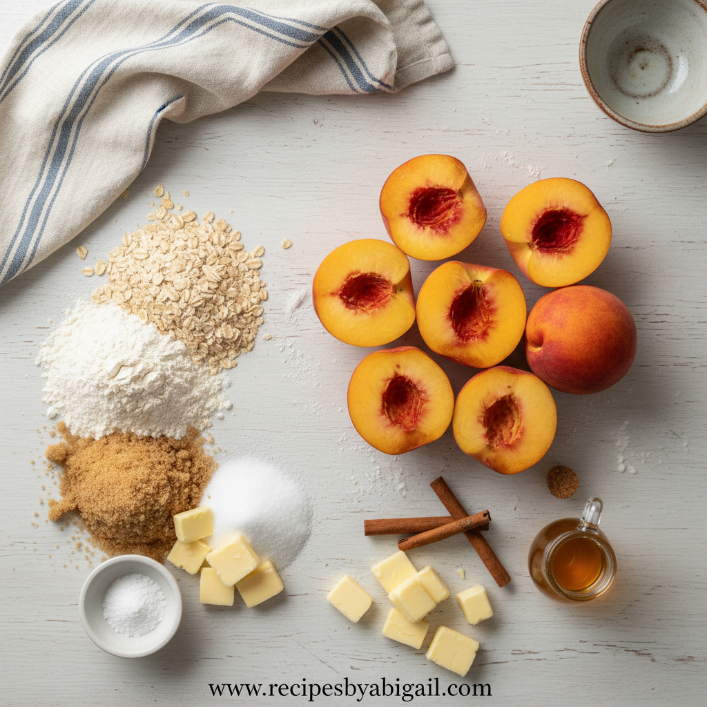 Ultimate Peach Cobbler with Crispy Buttery Oatmeal Crumble Topping 2 Ingredients for Peach Cobbler