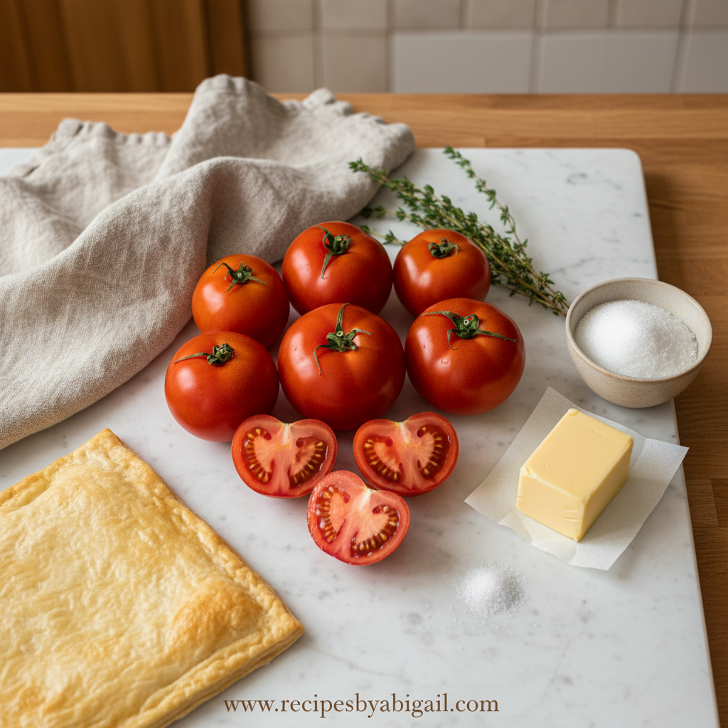 Ingredients for Tomato Tarte Tatin